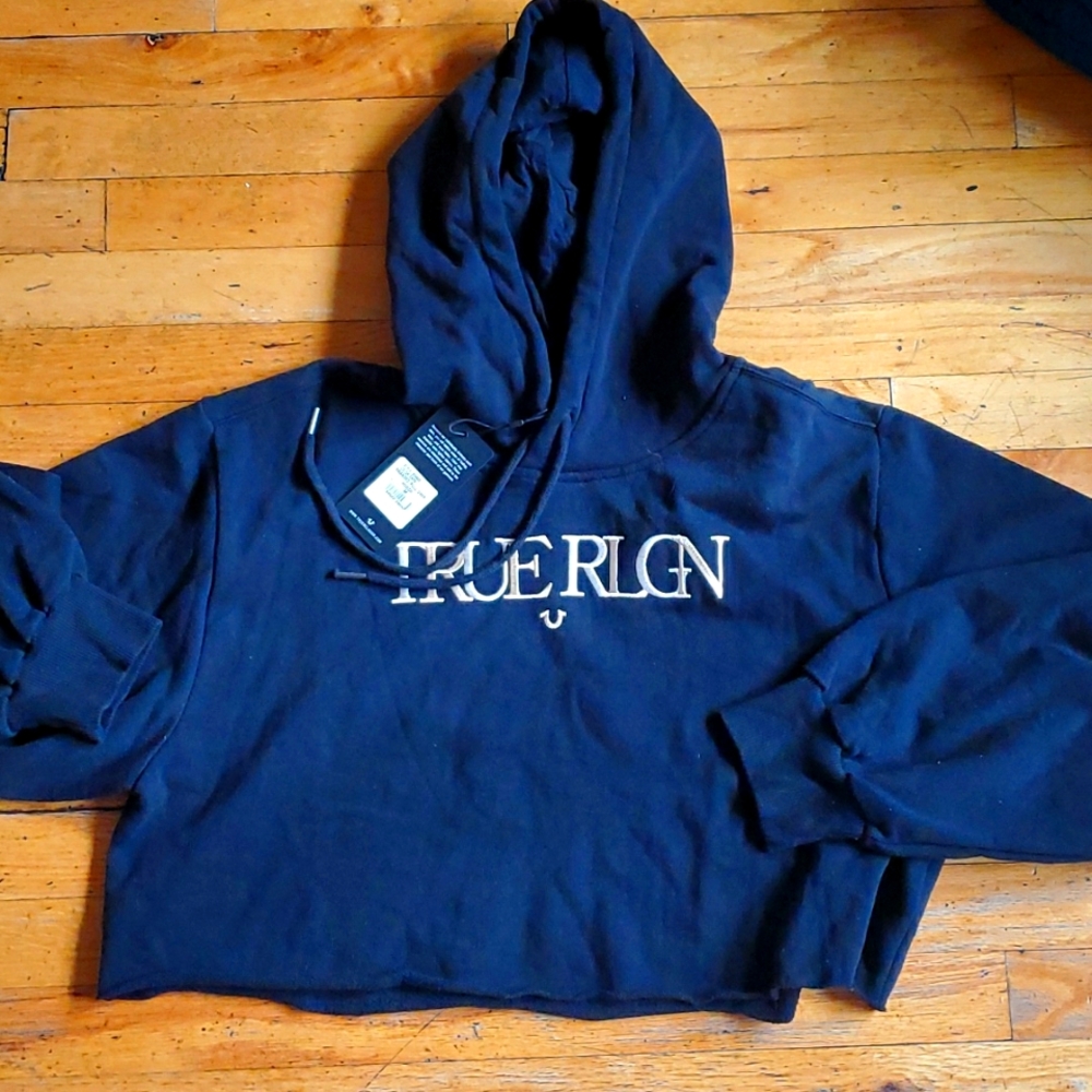 TRUE RELIGION SWEATER SIZE MEDIUM COLOR BLACK color